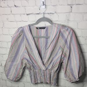 Zara Puff Sleeve Crop Top